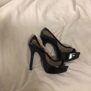 Black and nude pumps